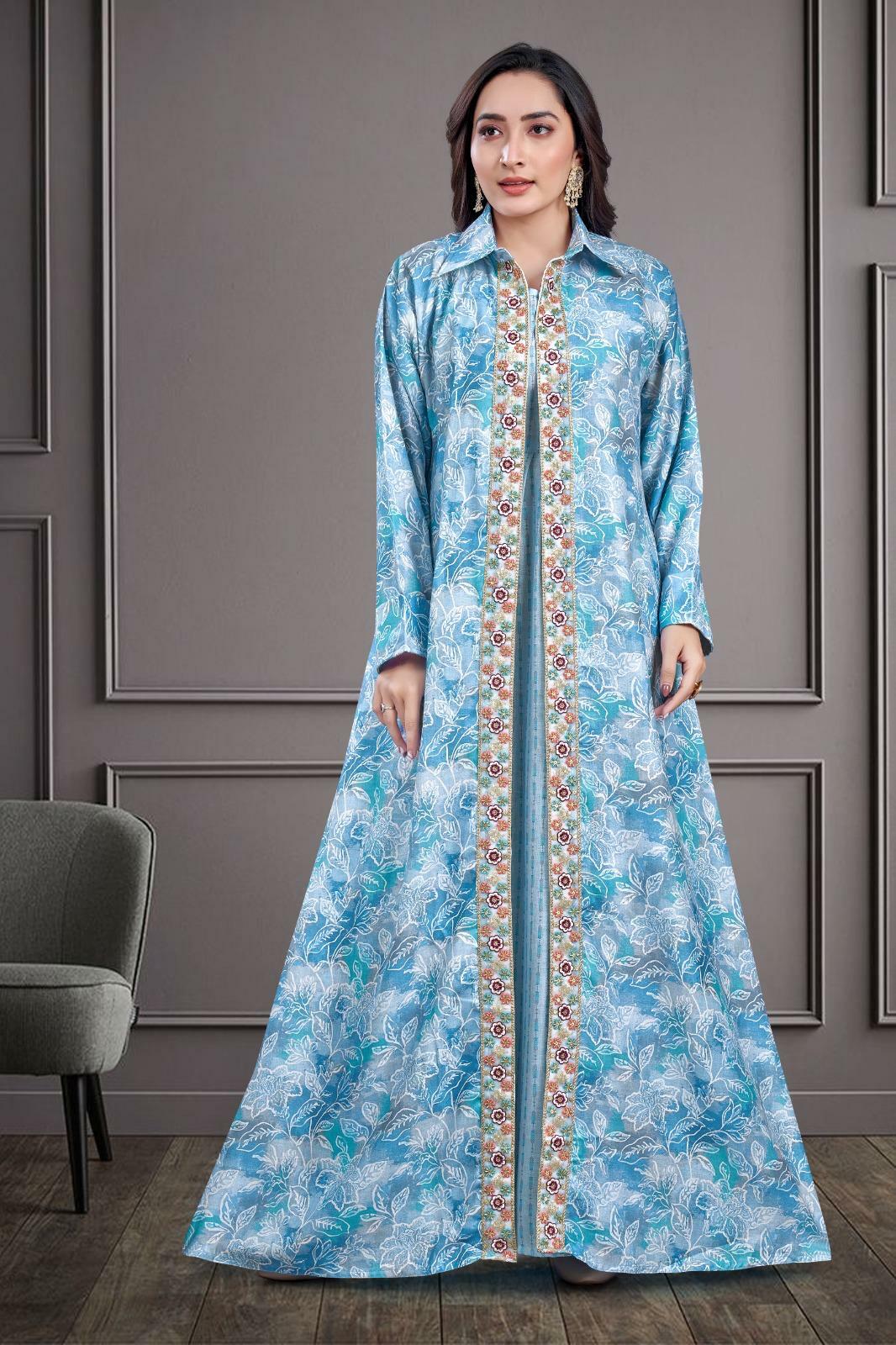 Linen Dress Set  - Blue image 0