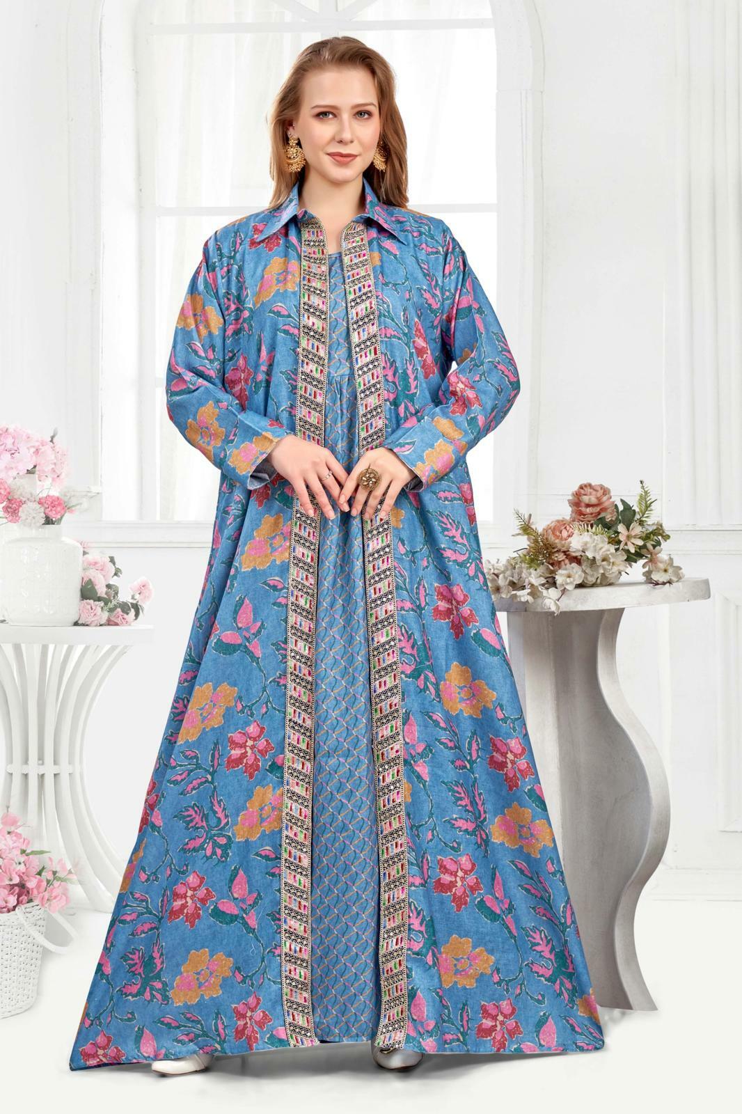 Linen Dress Set  - Blue image 0