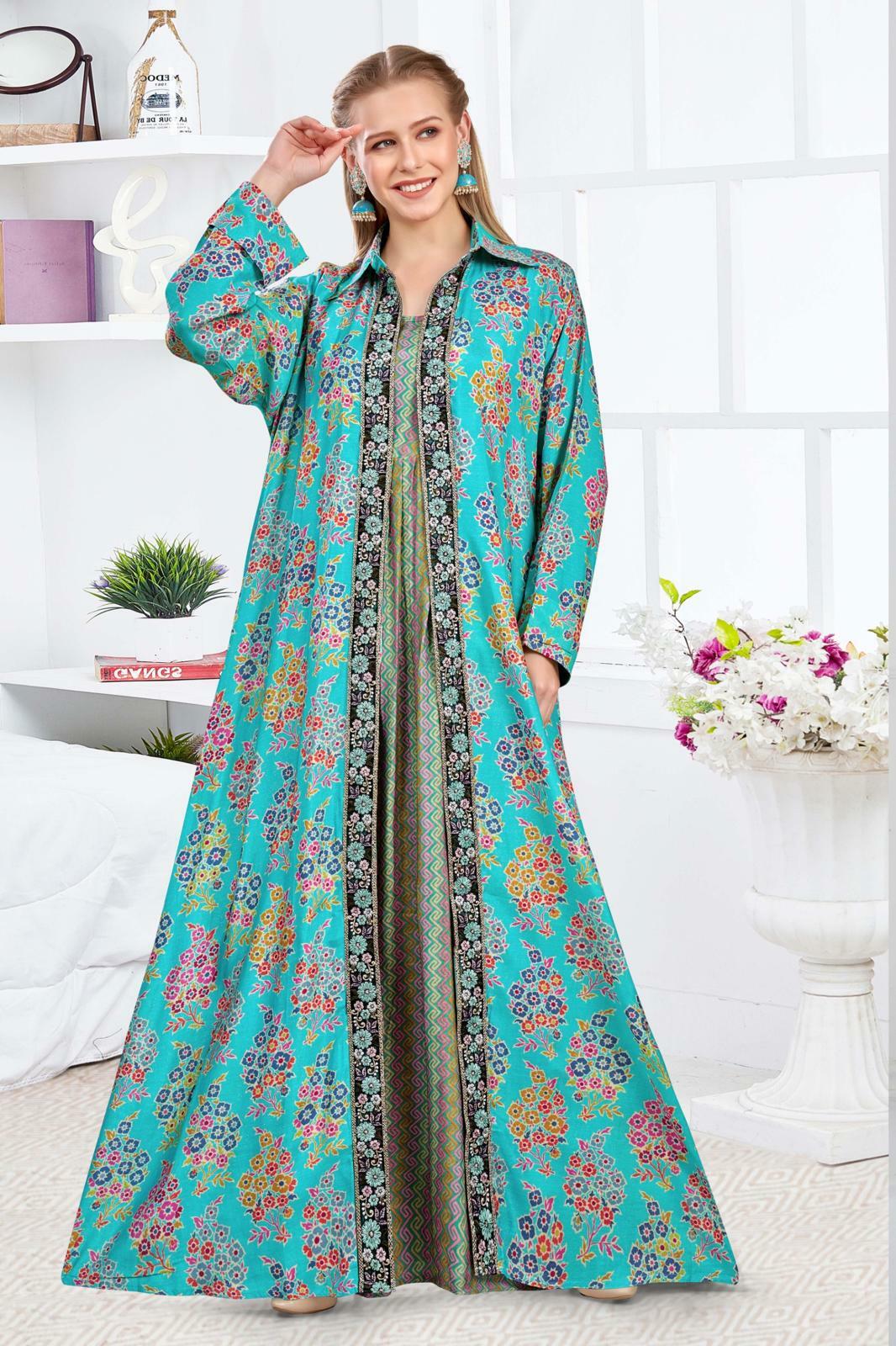Cotton Sateen Dress Set - Green image 0