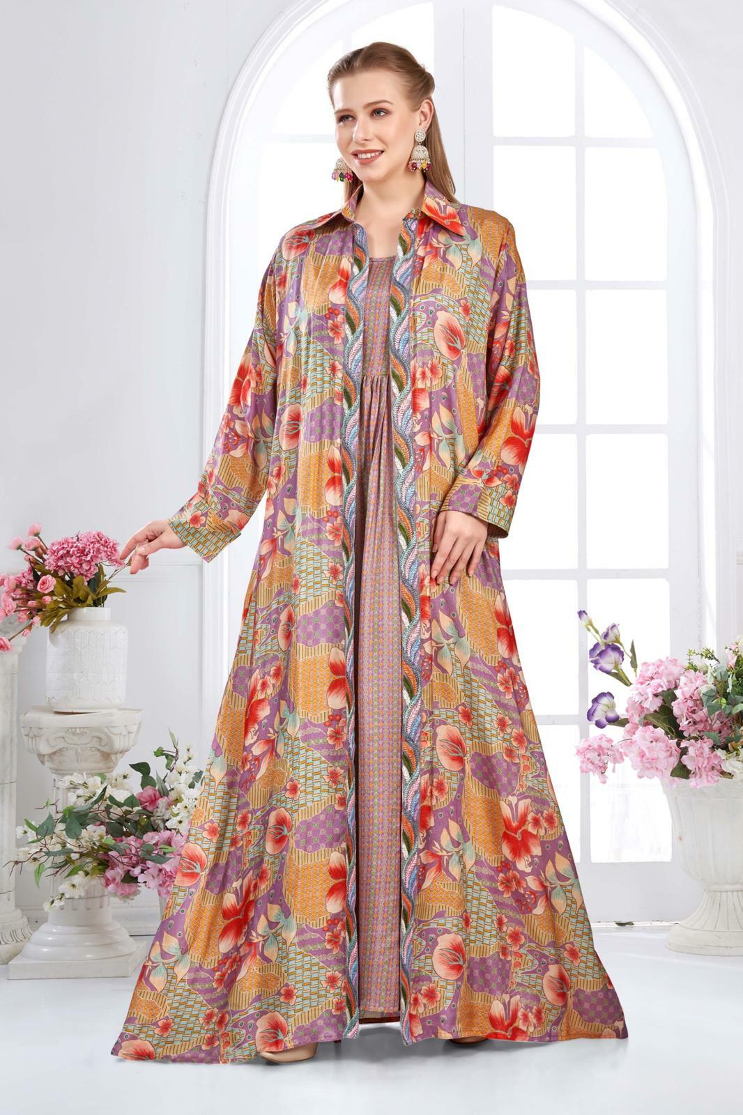 Cotton Sateen Dress Set - Purple image 0