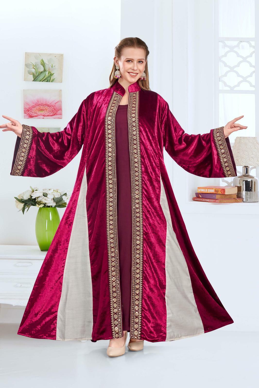 Velvet Bisht - Red image 0