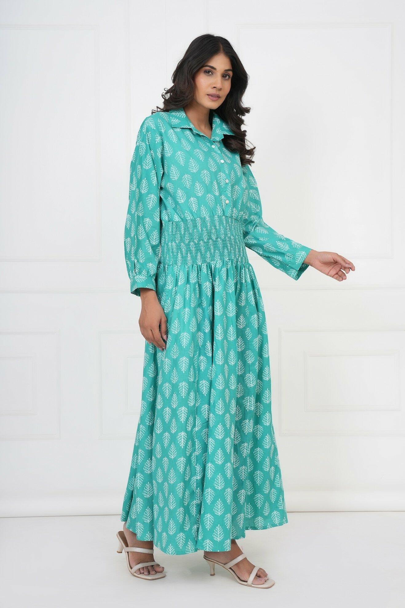 Classic Shirt Dress - Green image 2