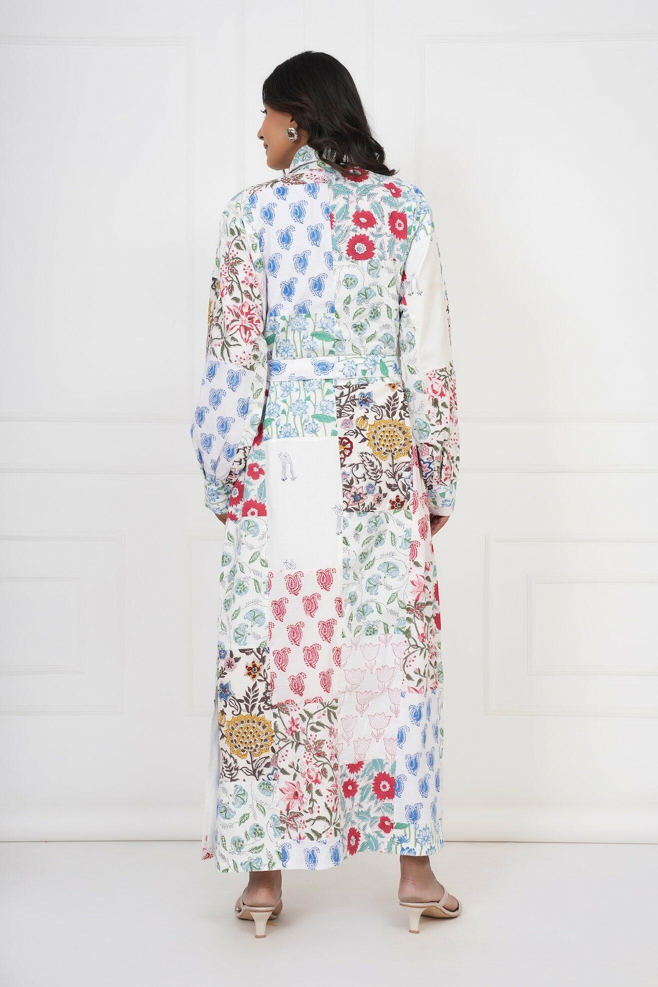 Patchwork Dress - White image 5