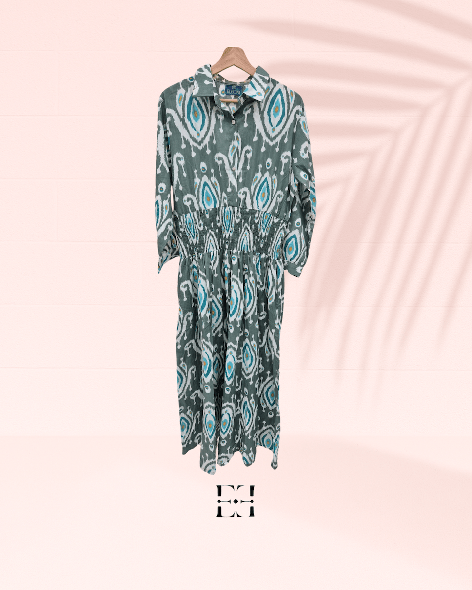 Classic Shirt Dress - Green image 0
