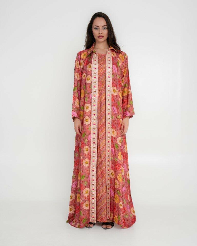 Cotton Sateen Dress Set - Pink image 0