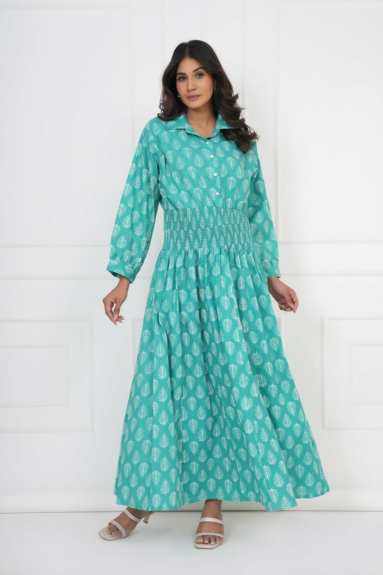 Classic Shirt Dress - Green image 3