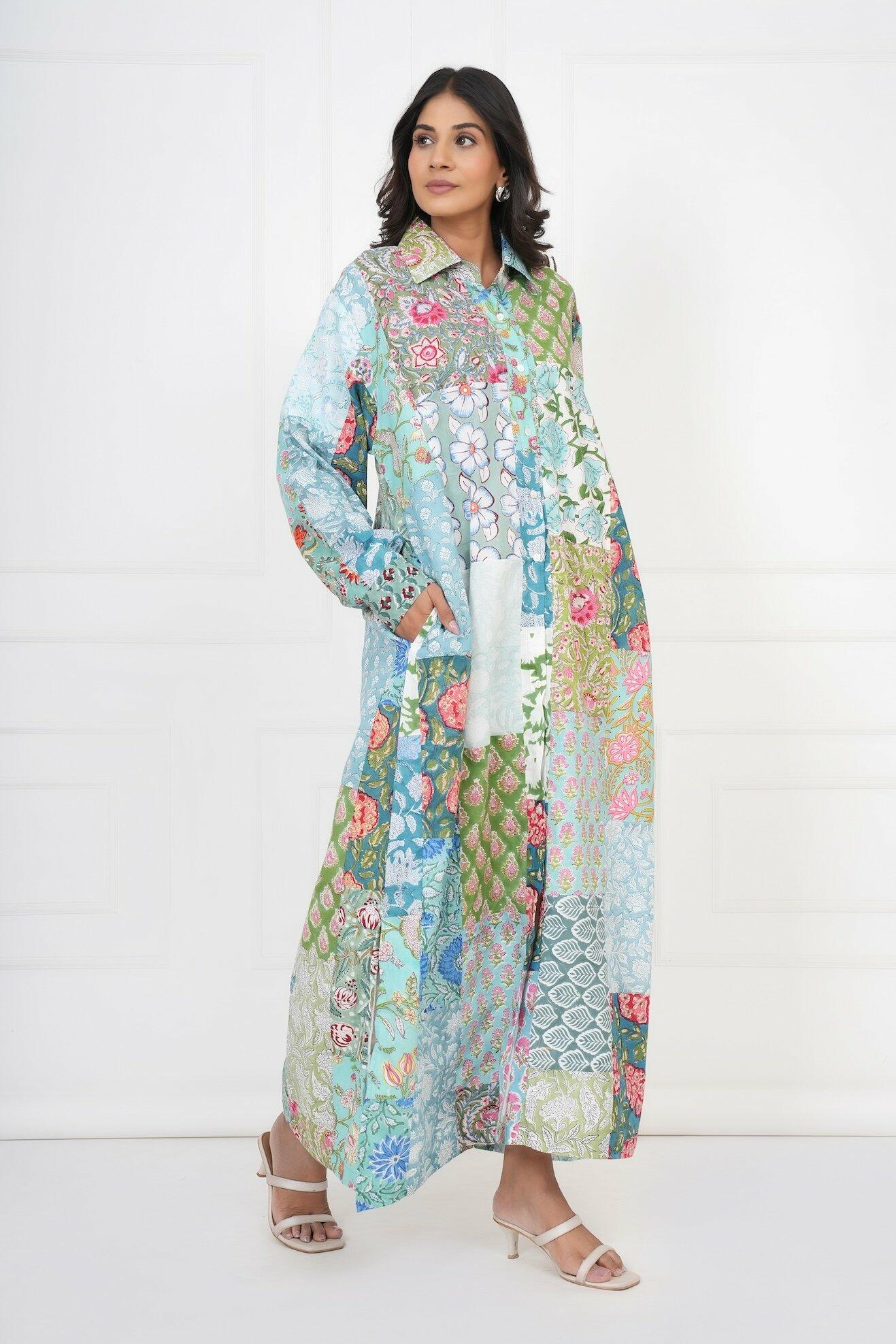 Patchwork Dress - Green  image 3