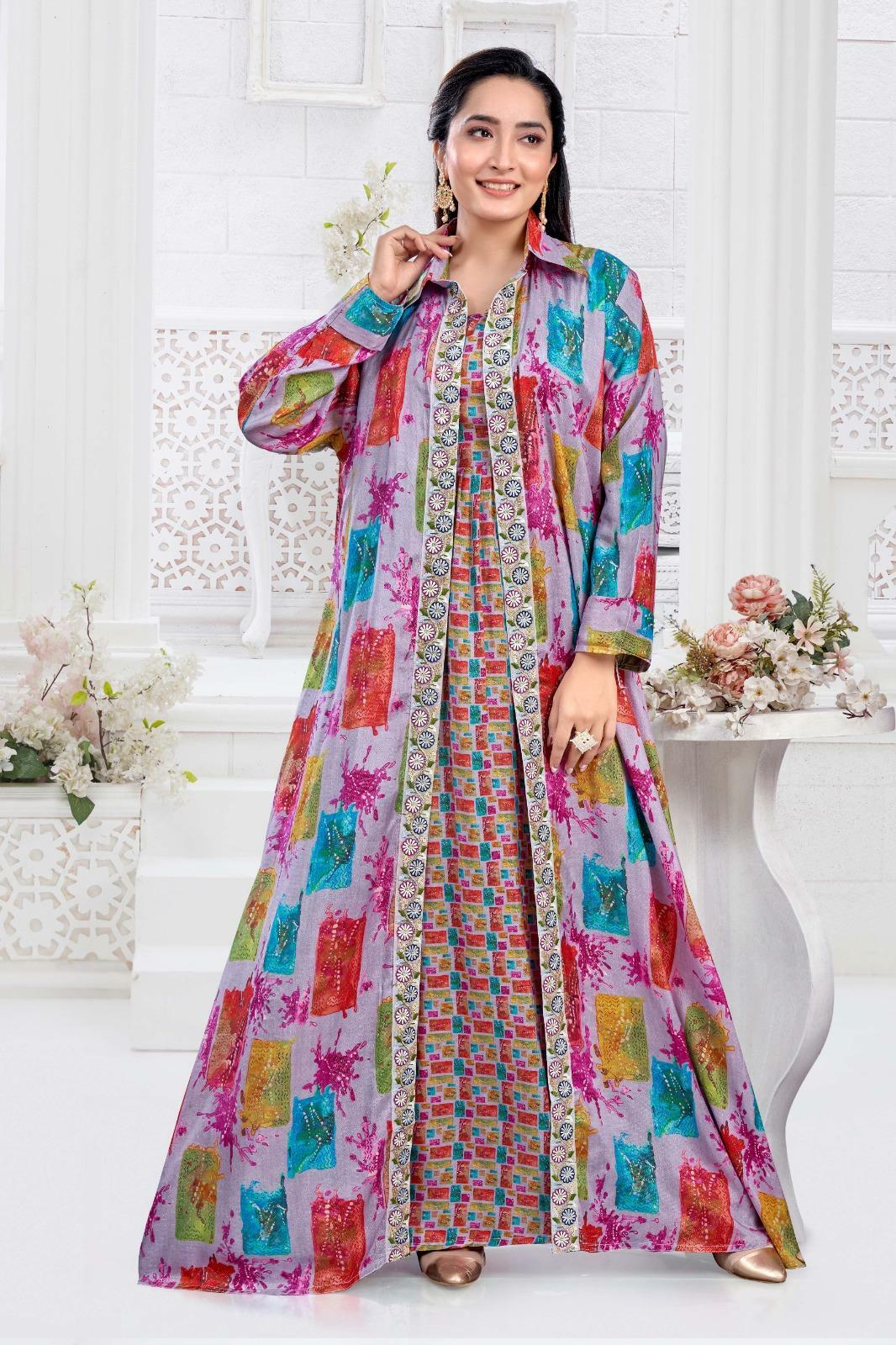 Cotton Sateen Dress Set - Purple image 0