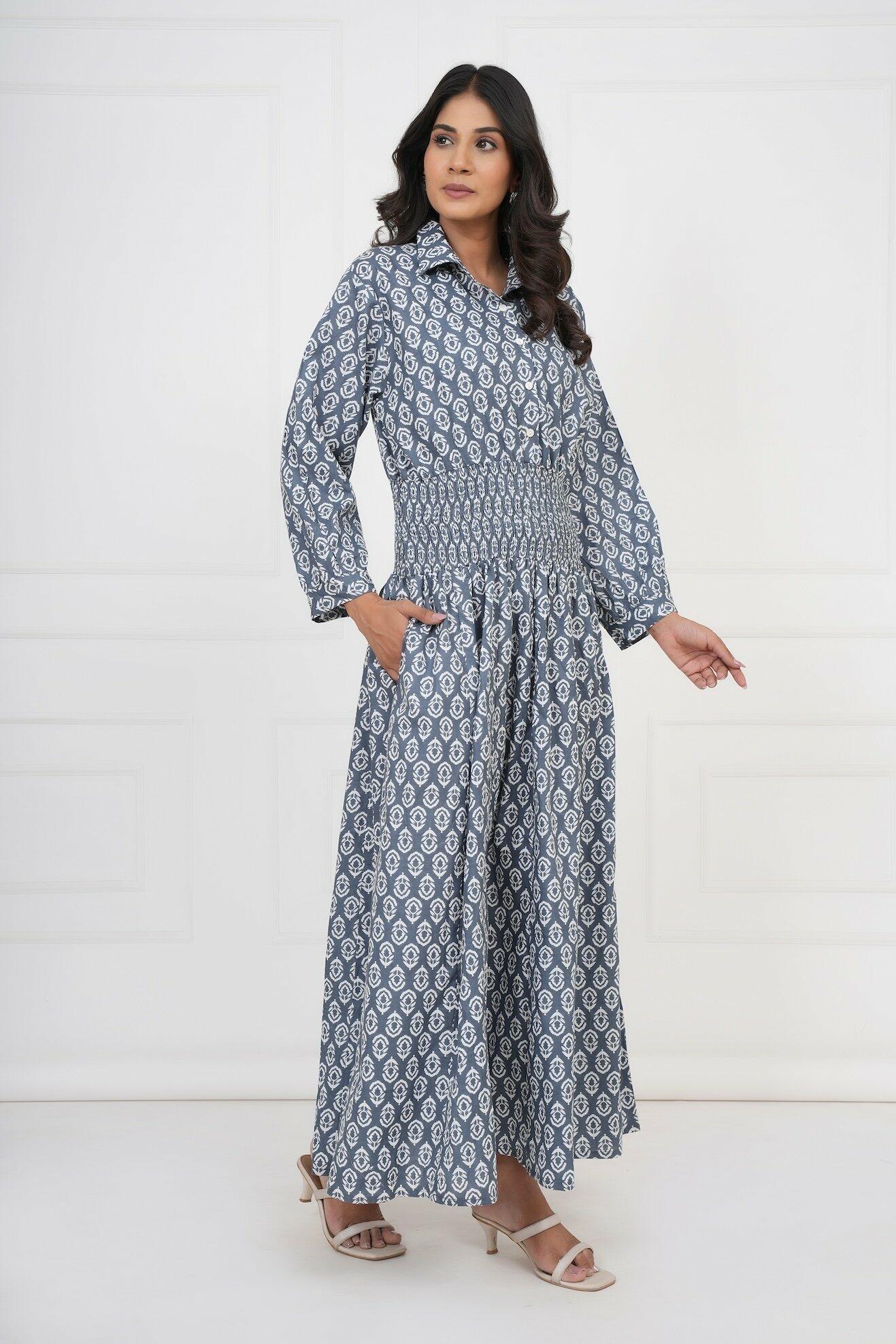 Classic Shirt Dress - Blue image 1