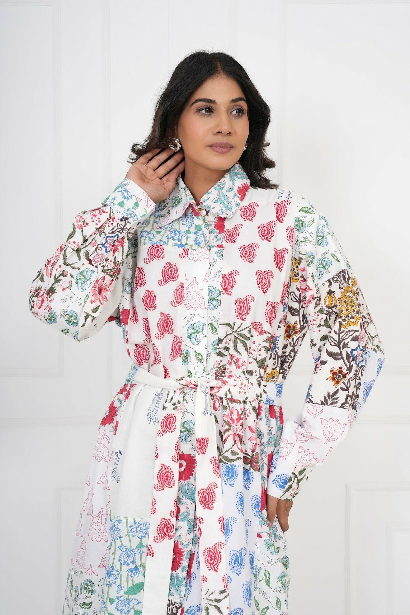 Patchwork Dress - White image 6