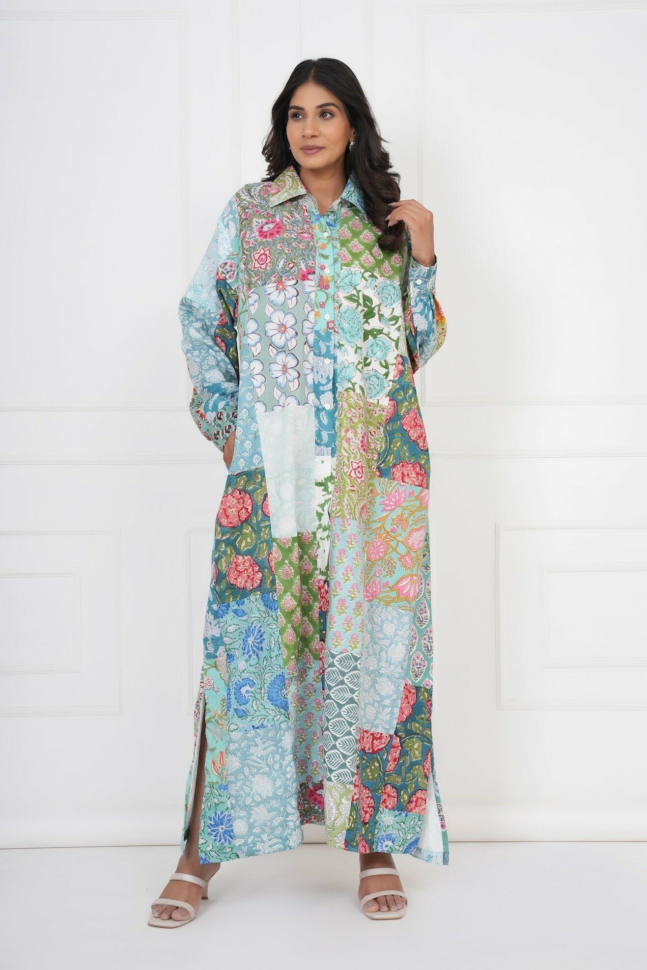 Patchwork Dress - Green  image 1