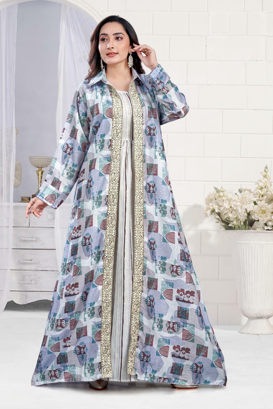 Linen Dress Set  - Blue image 0