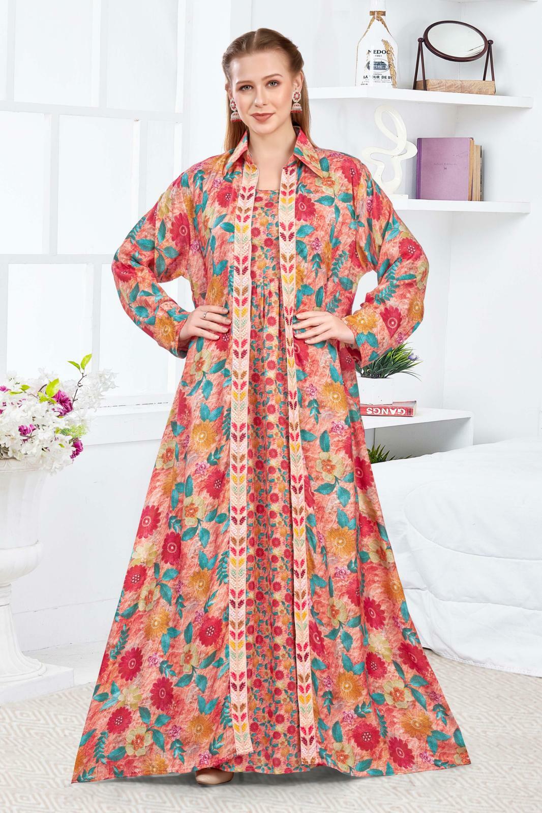 Cotton Sateen Dress Set - Orange image 0