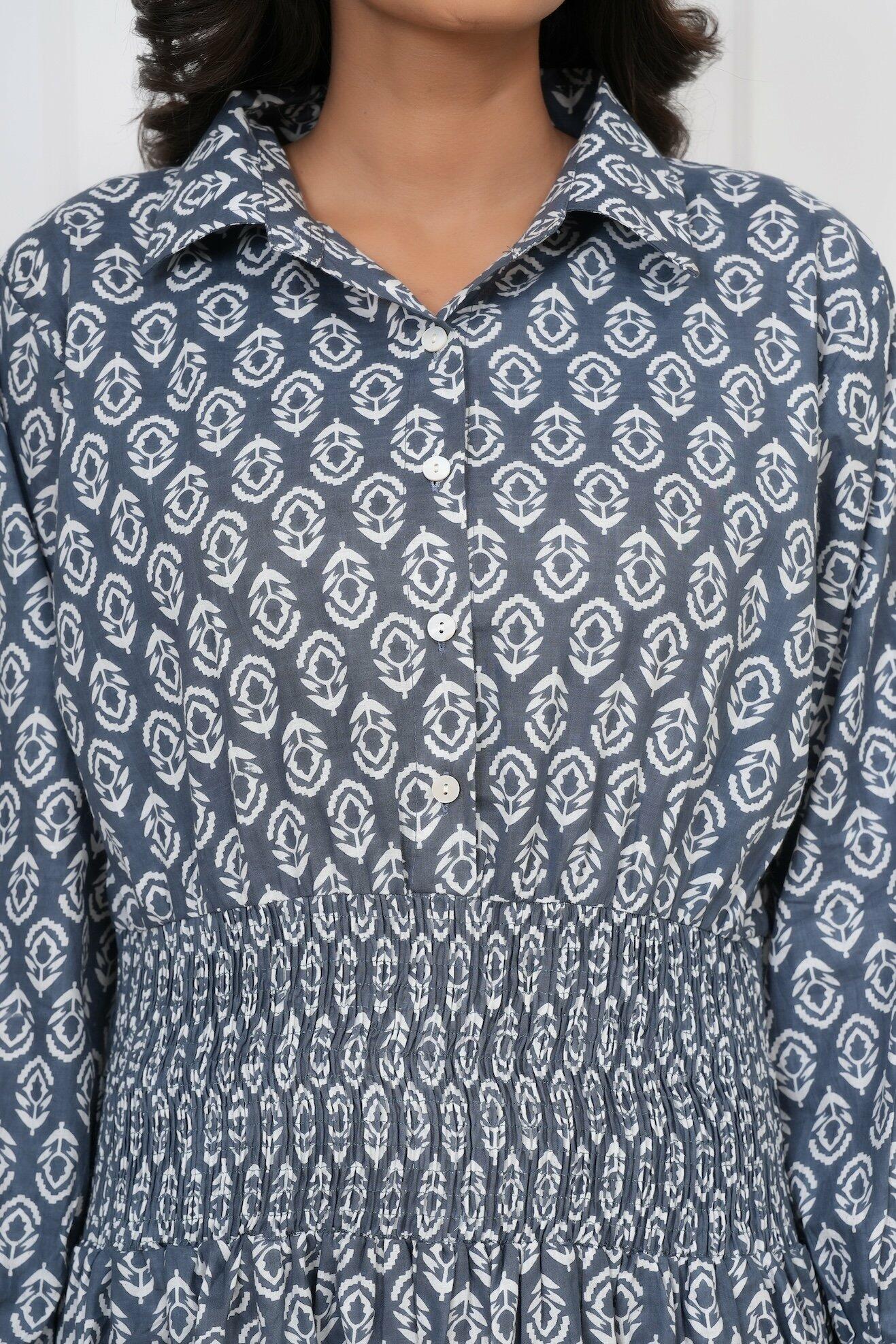 Classic Shirt Dress - Blue image 8