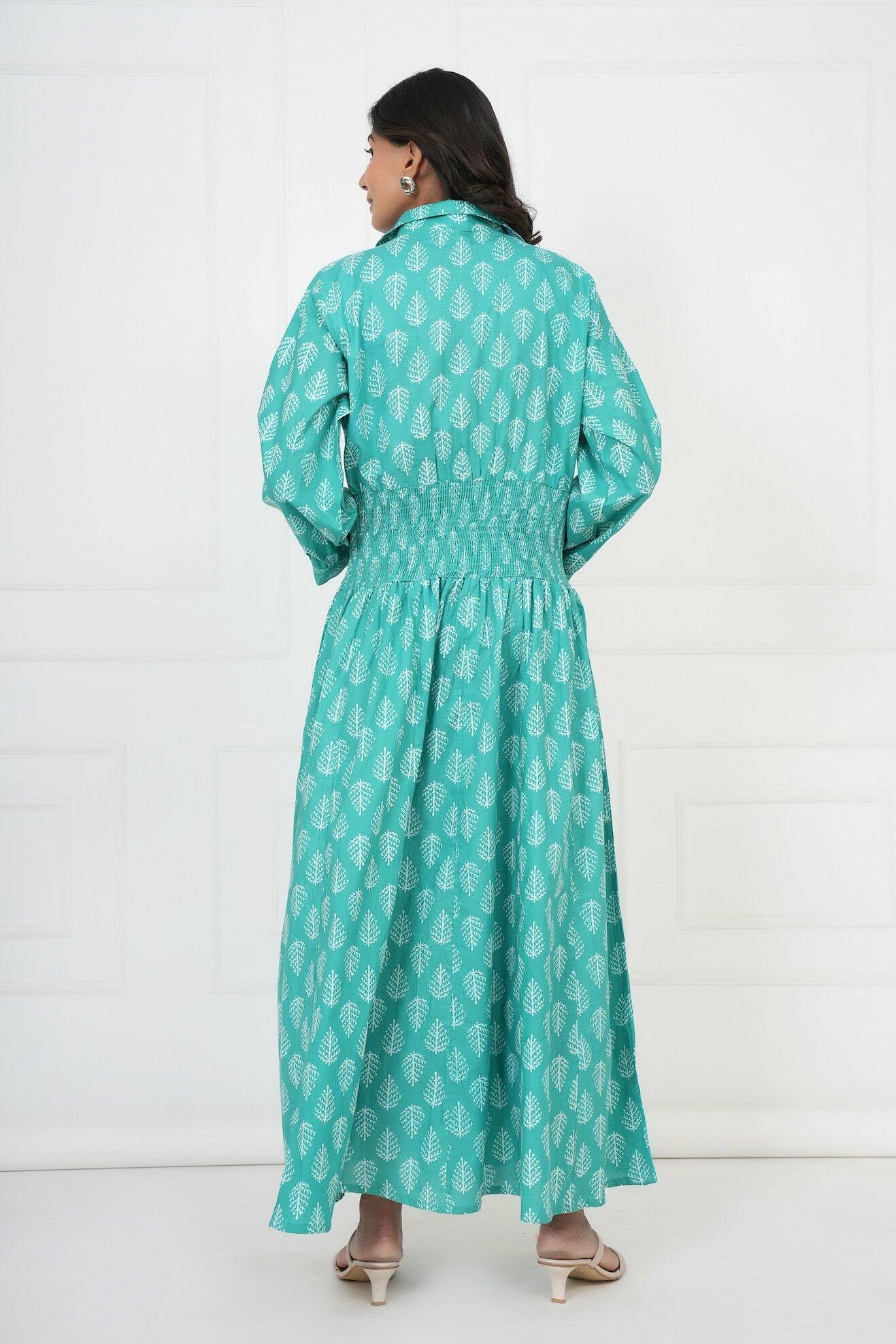 Classic Shirt Dress - Green image 5