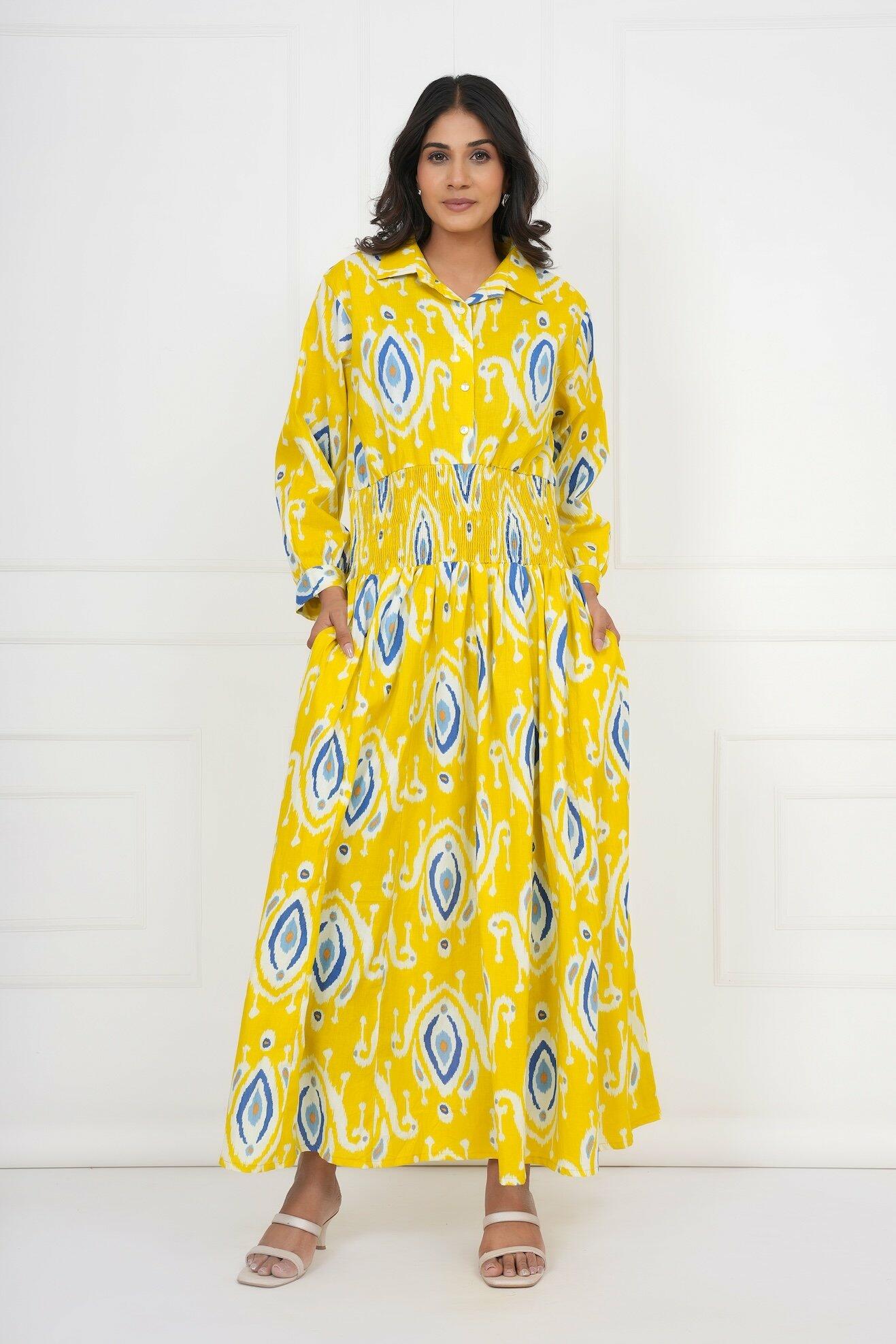 Classic Shirt Dress - Yellow image 2