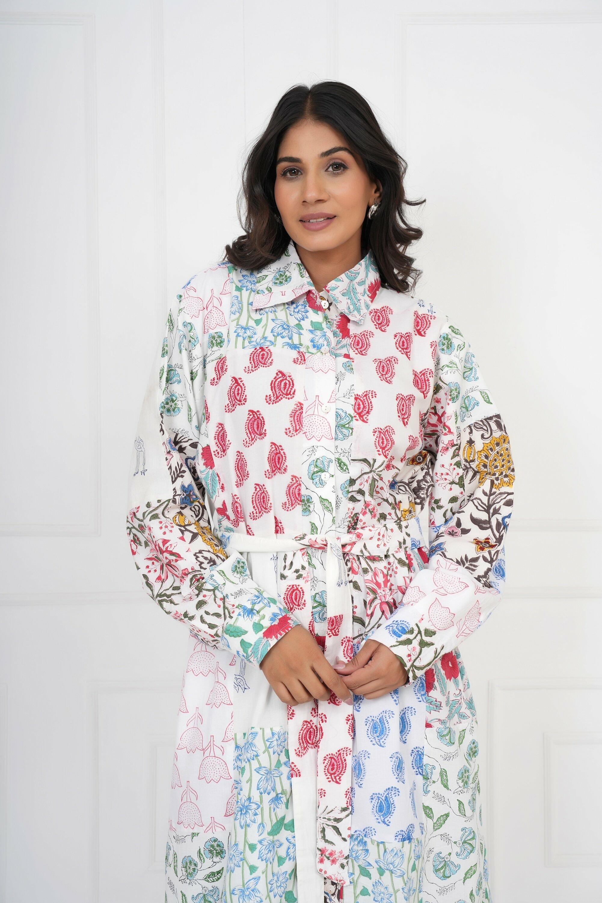 Patchwork Dress - White image 7
