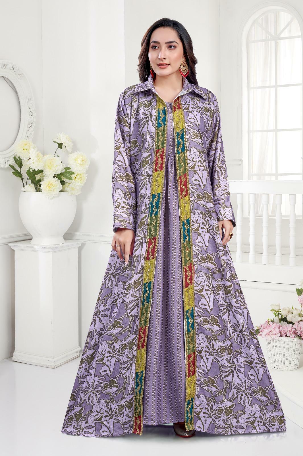 Linen Dress Set  - Purple image 0
