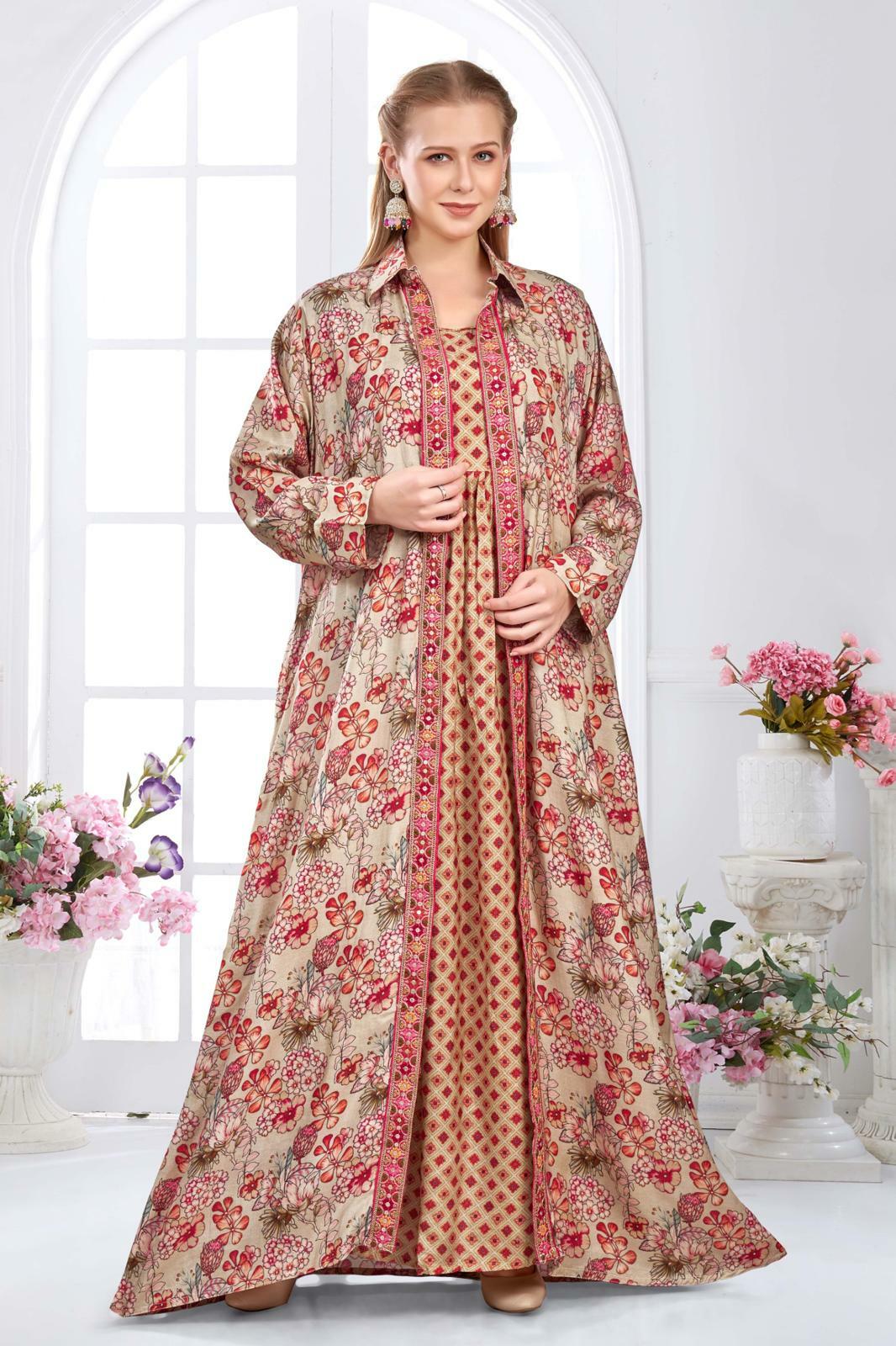 Cotton Sateen Dress Set - Beige image 0