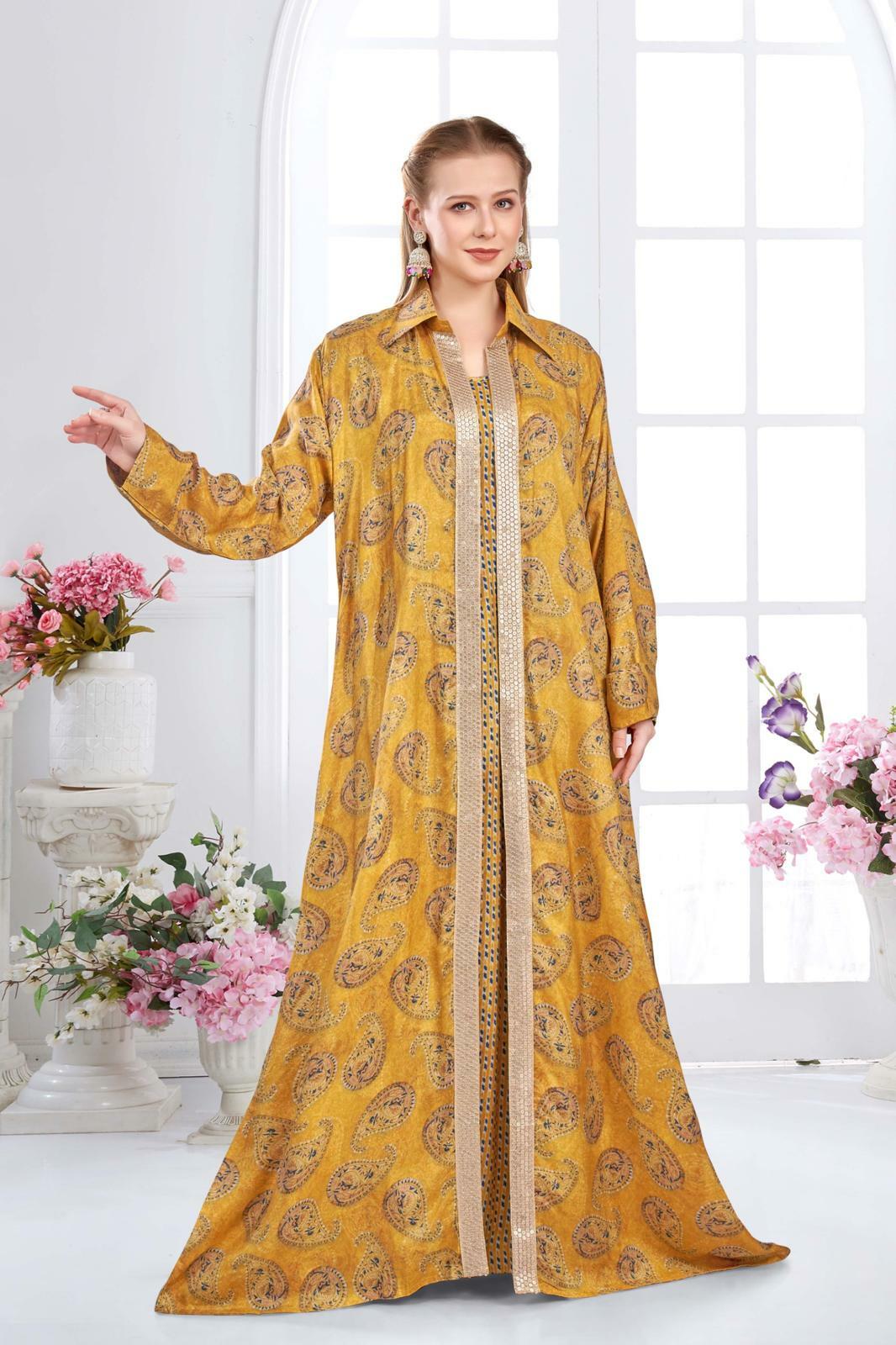 Cotton Sateen Dress Set - Yellow image 0