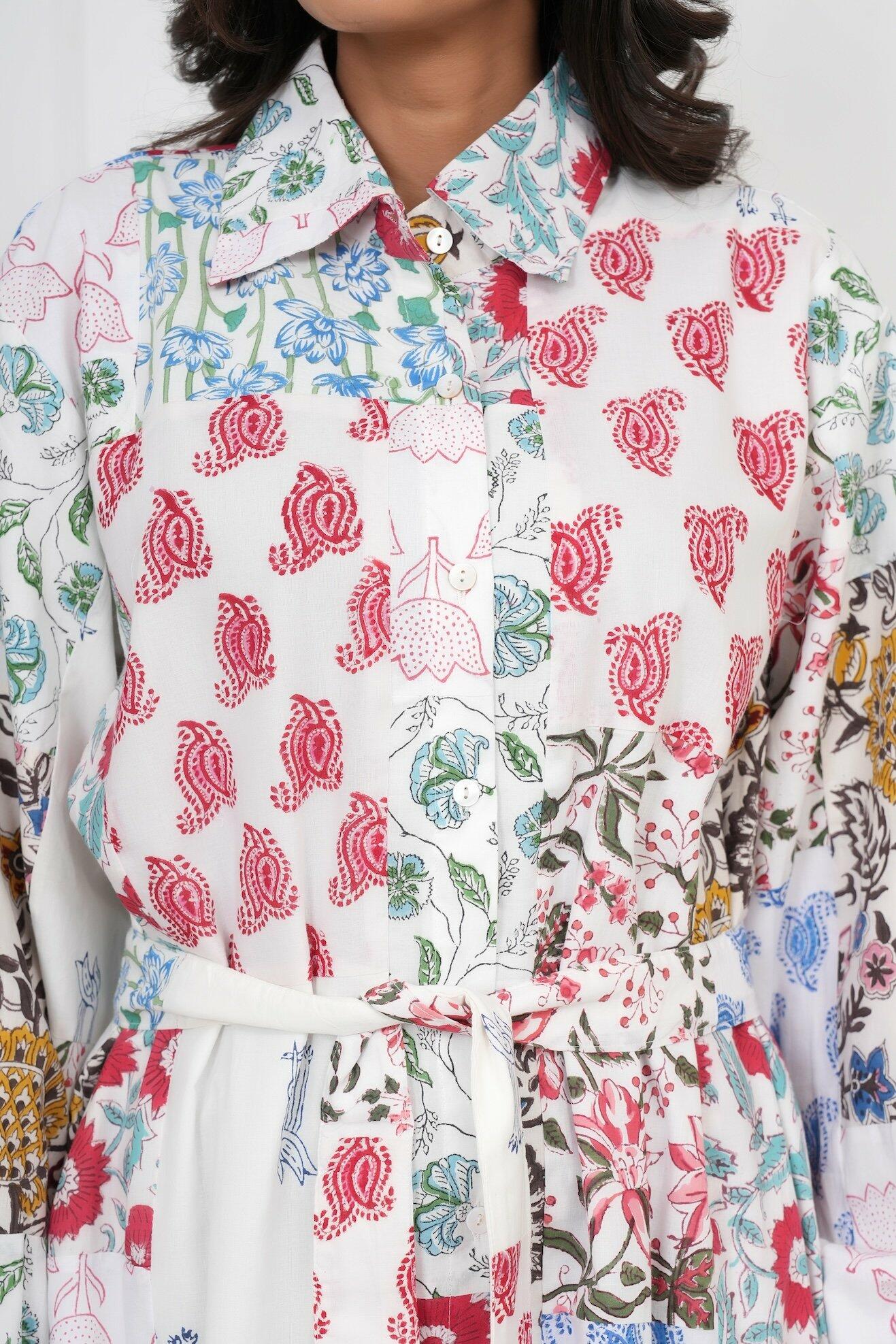 Patchwork Dress - White image 8