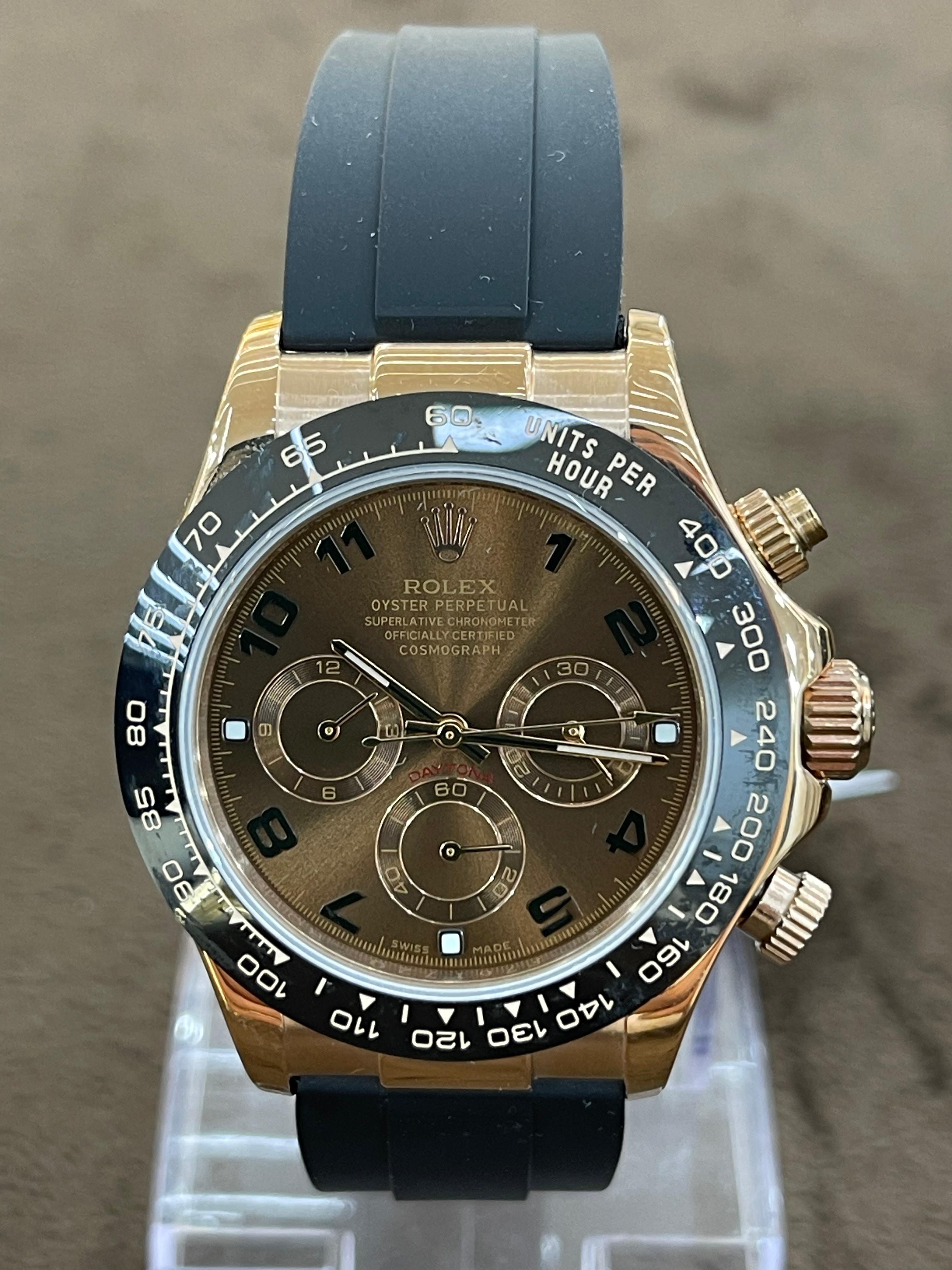ROLEX DAYTONA RUBBER ROSE GOLD - CHOCLATE DIAL - R image 0