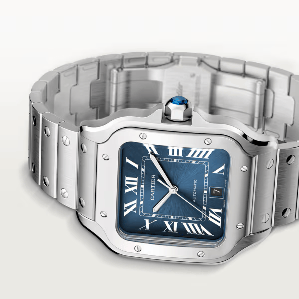 Cartier Santos metal navy dial image 3