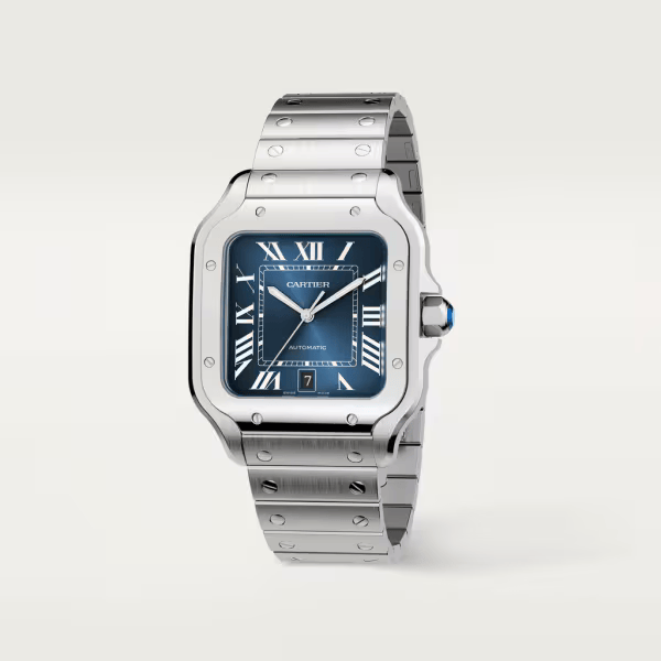 Cartier Santos metal navy dial image 4