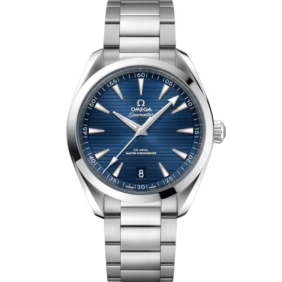 Omega Seamaster Aqua Terra Silver Metal Navy Dial image 0