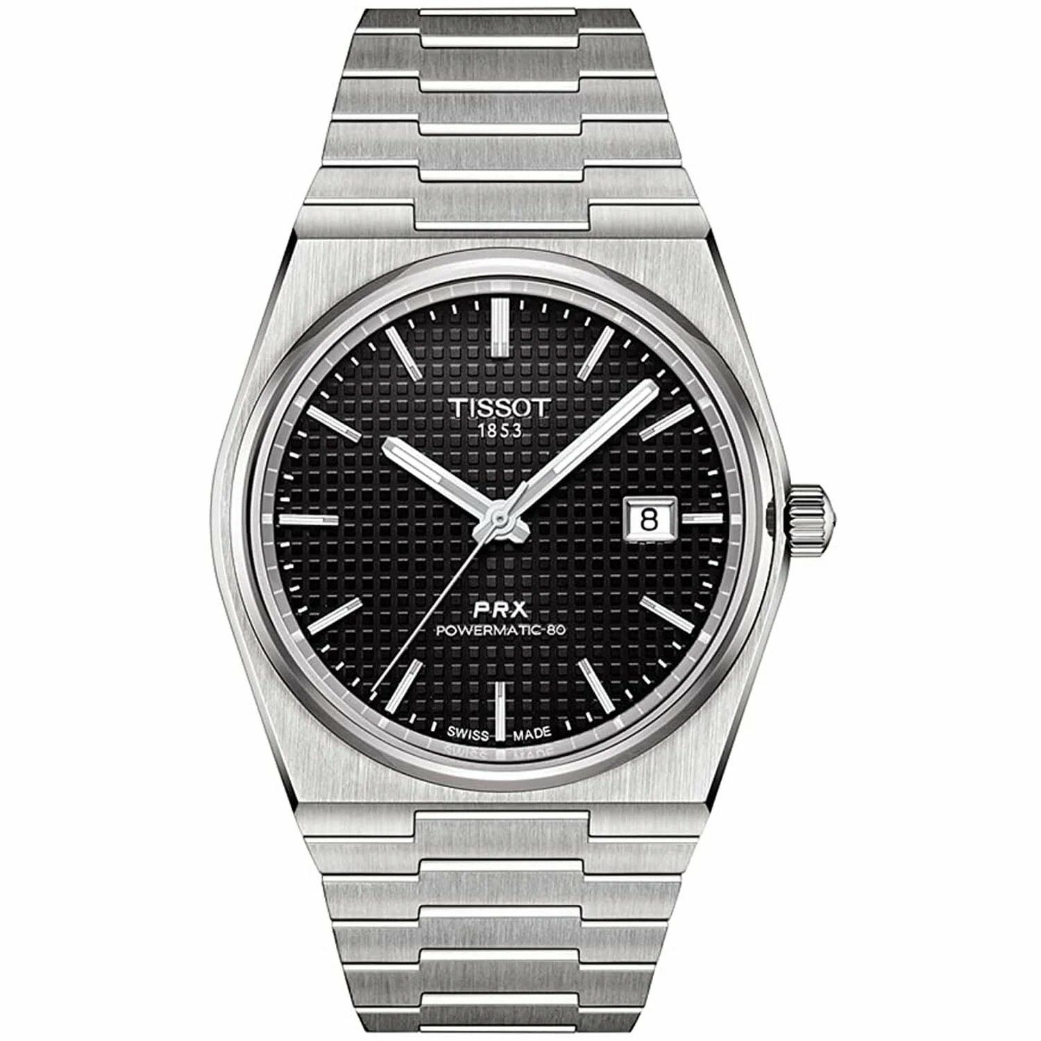 Tissot PRX Powermatic waffel Black Dial image 0