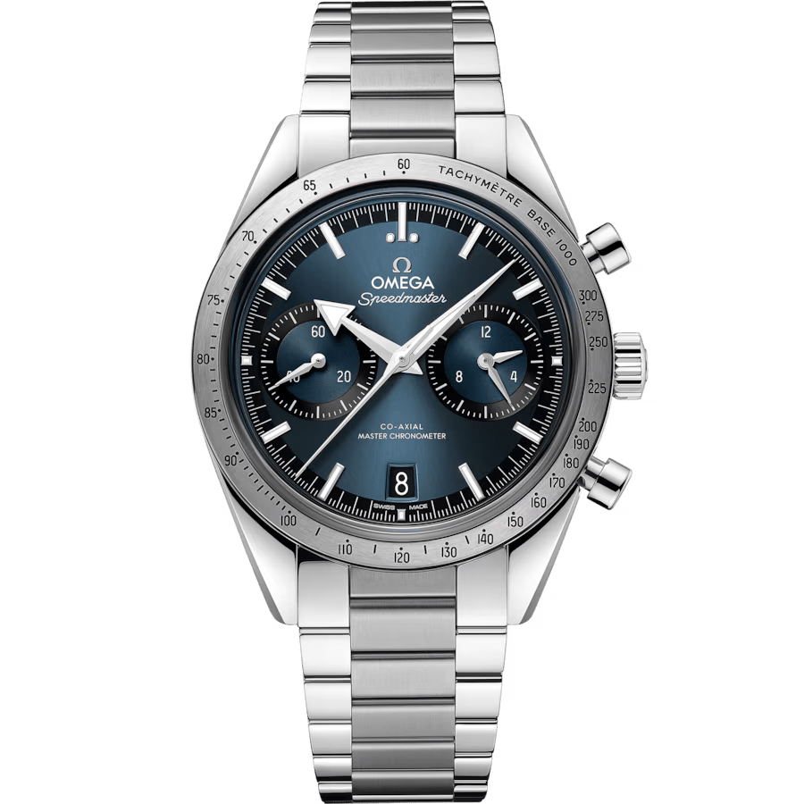 Omega Speedmaster Silver Metal Navy Dial image 0