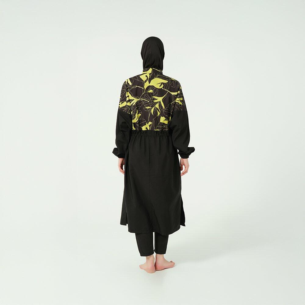 528-Black with green color top long-XXL image 5