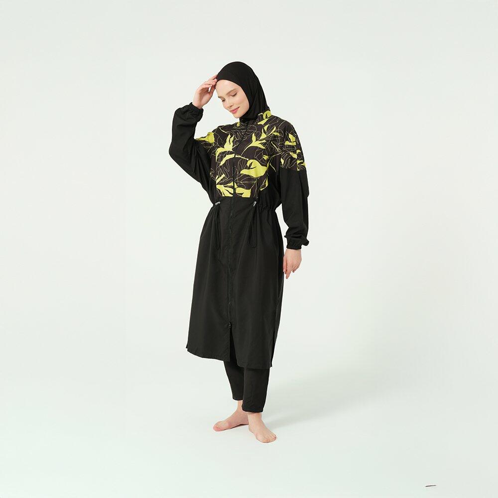 528-Black with green color top long-XXL image 2