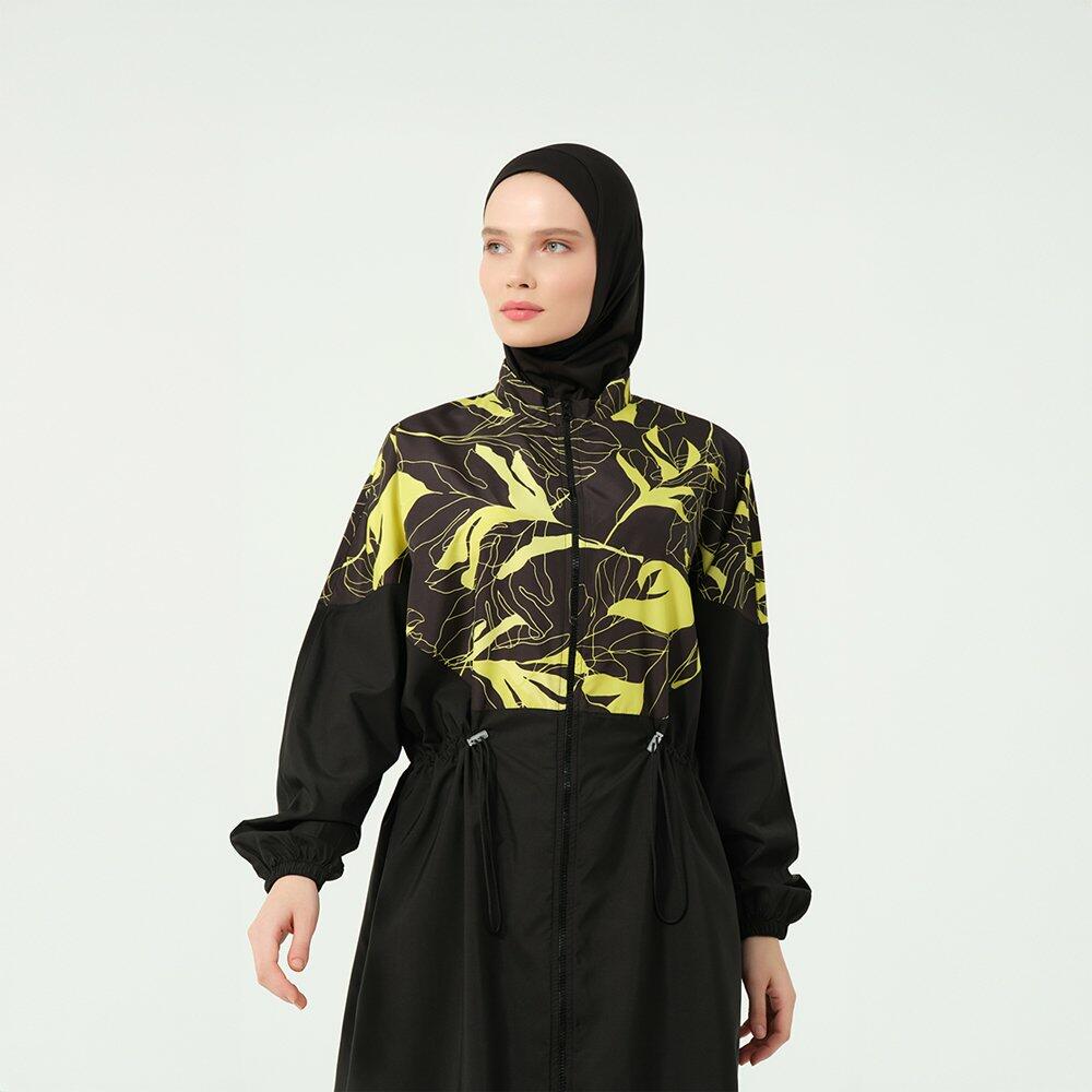 528-Black with green color top long-XXL image 4
