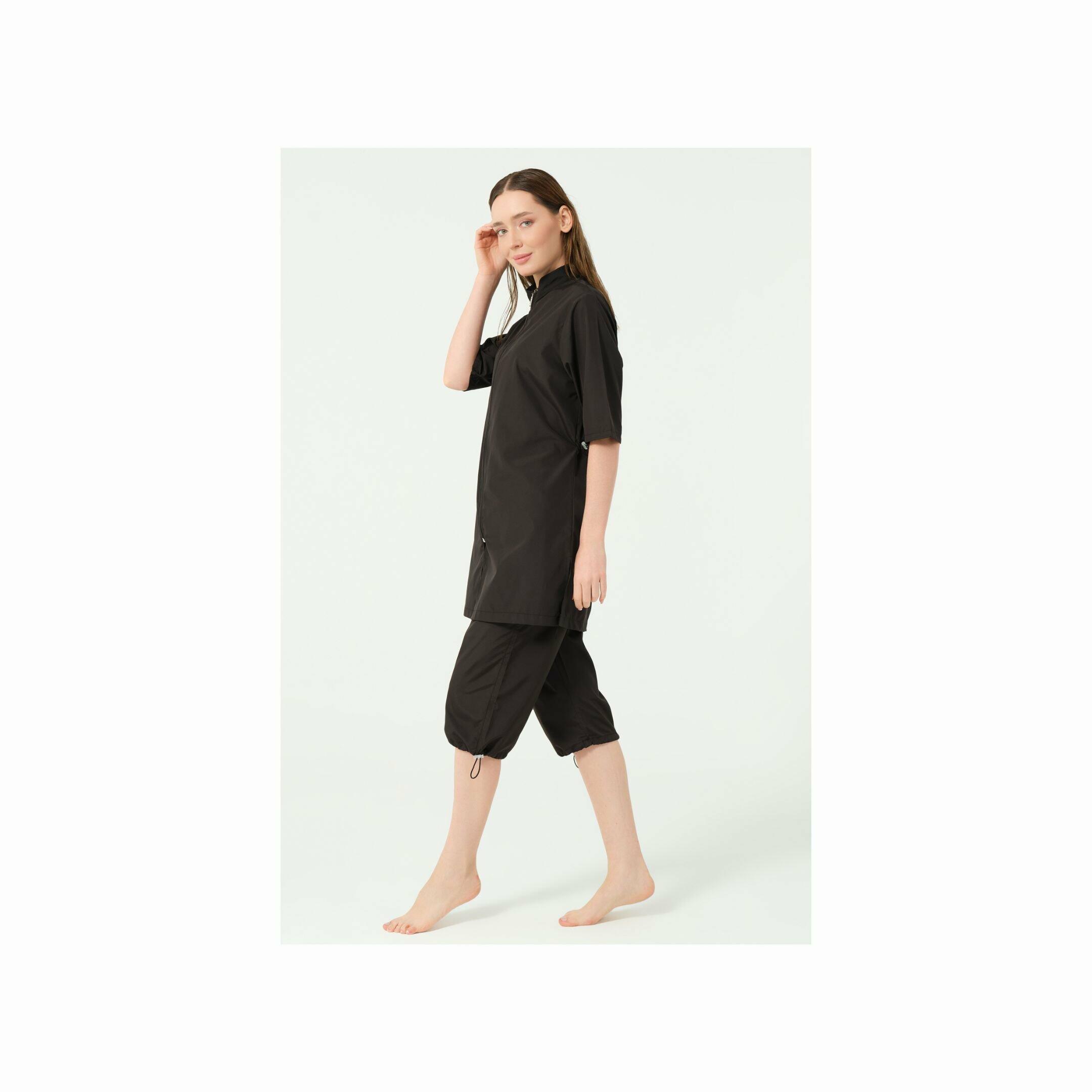 740-black wateproof plain short sleeve-XXL image 3
