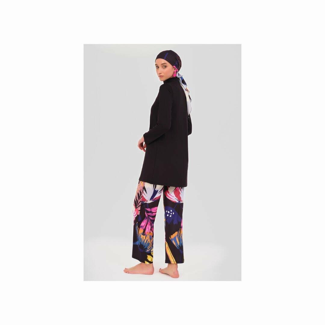 613-جيب كلوت اسود مع لون بنفسجي-S image 3