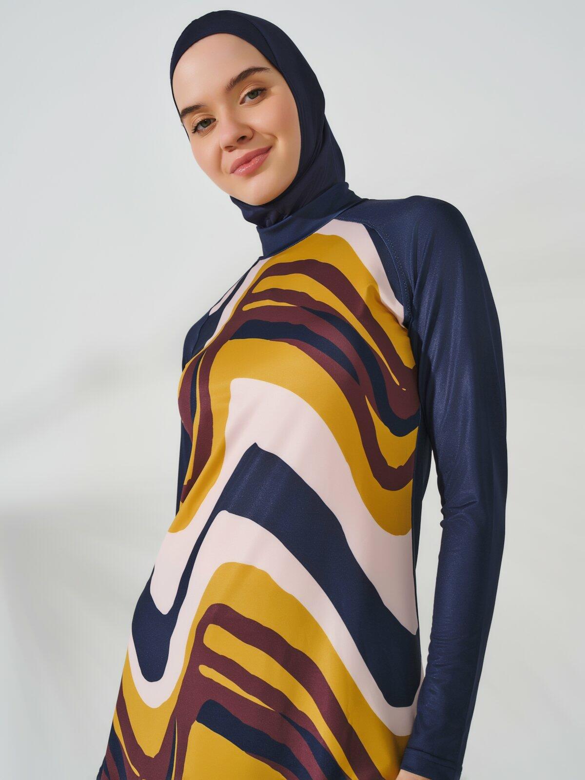 8008-hijab full-Navy image 3