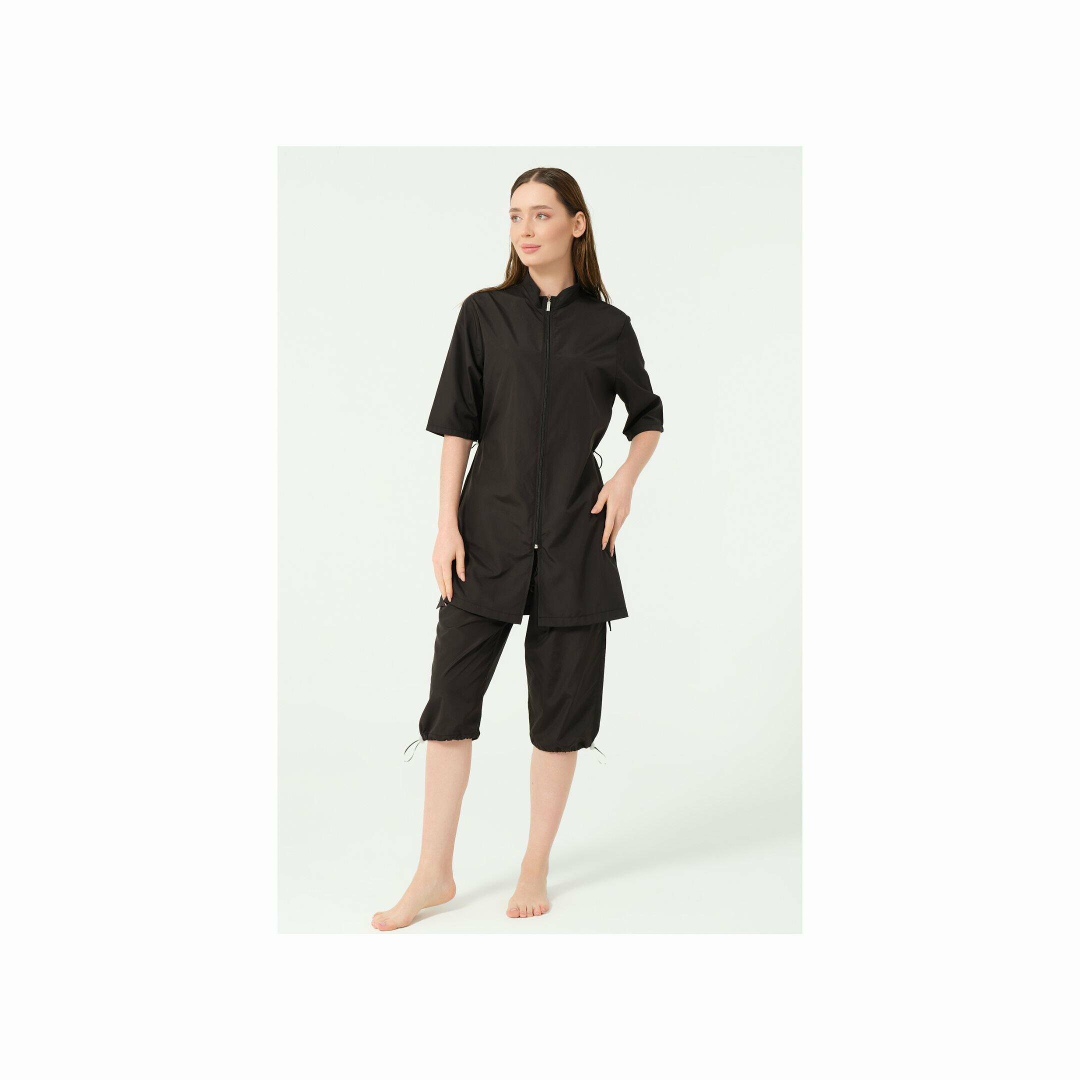 740-black wateproof plain short sleeve-XXL image 0