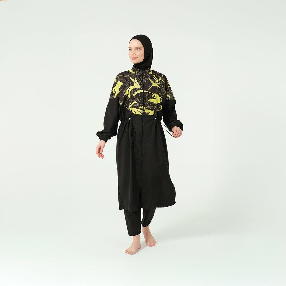 528-Black with green color top long-XXL image 1