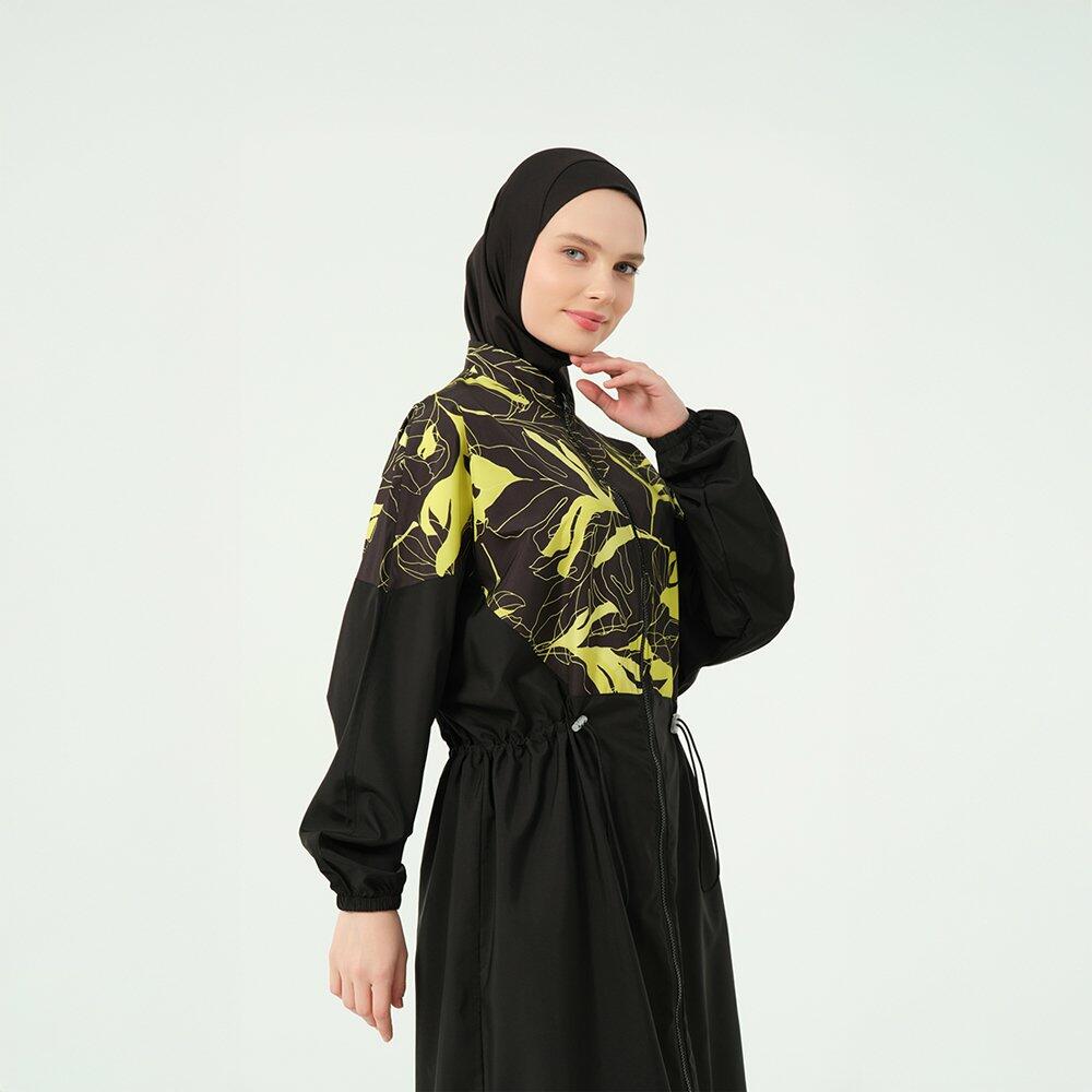 528-Black with green color top long-XXL image 3