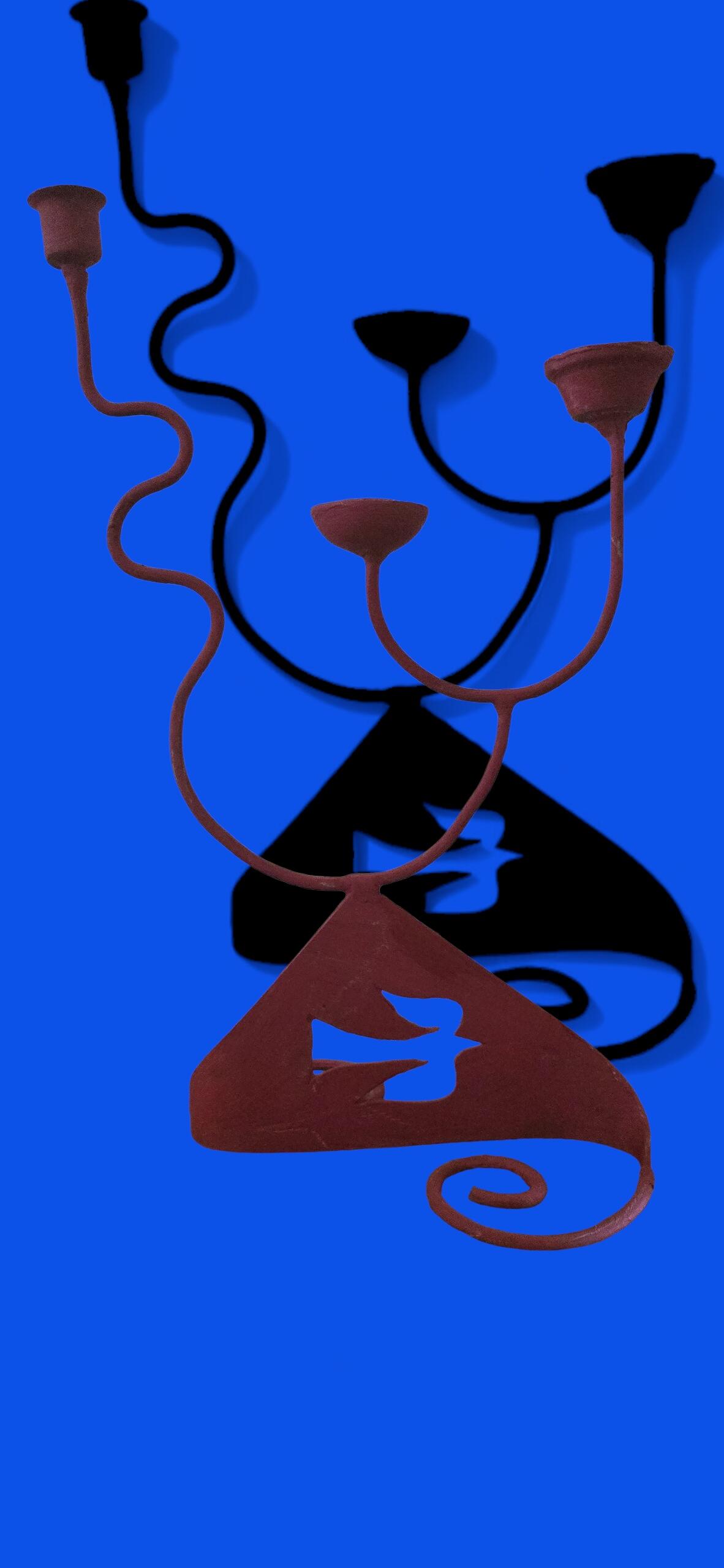 Coral Candle Holder (Silver)