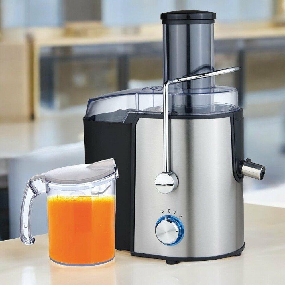 Clikon juicer with automatic overheat protection, 2-speed functions, shock-resistant body, 800 watts, two-year warranty (2) CK2629 Silver/Black image 0