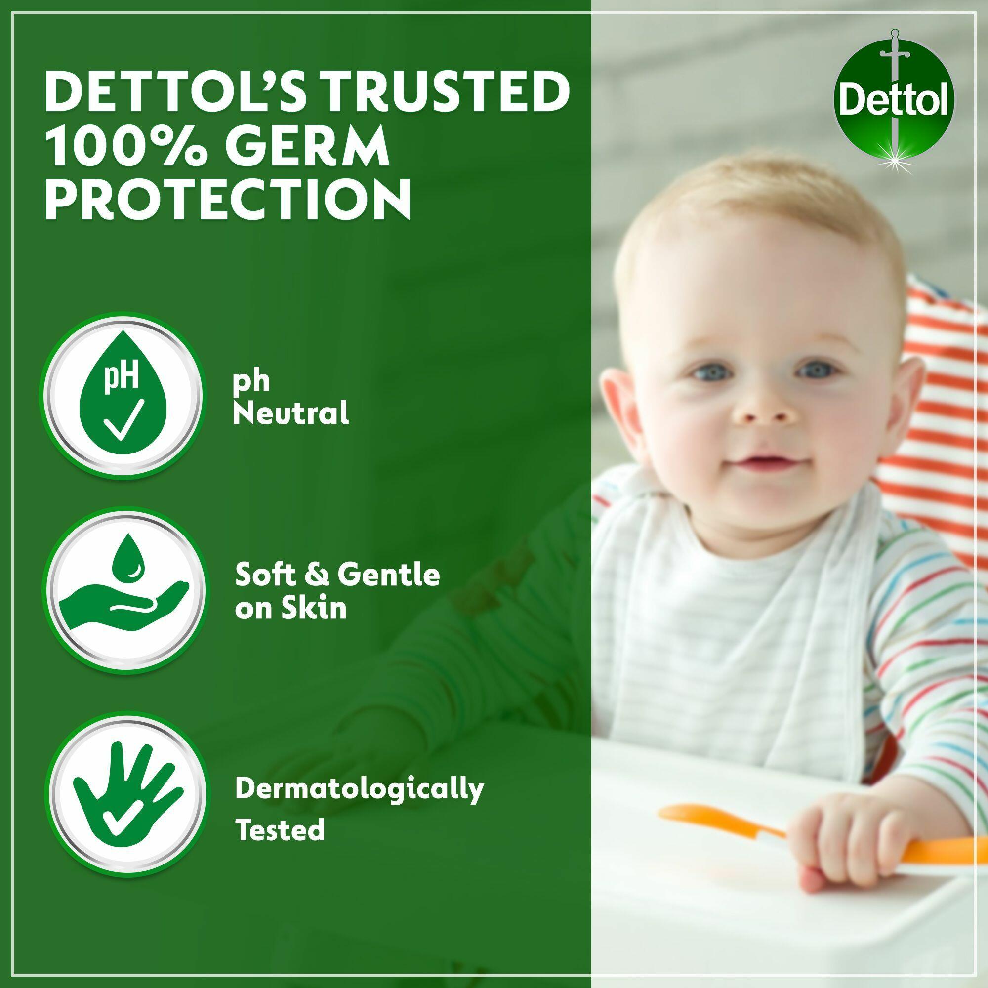 Dettol Original Antibacterial Skin Wipes for Use on Hands, Face, Neck, 20 Count image 2