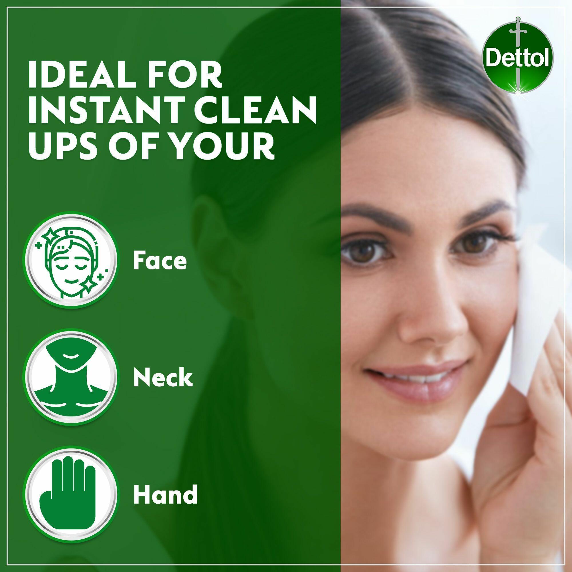 Dettol Original Antibacterial Skin Wipes for Use on Hands, Face, Neck, 20 Count image 4