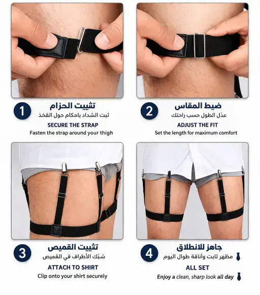 Adjustable Shirt Stays (One Size Fits All) image 6