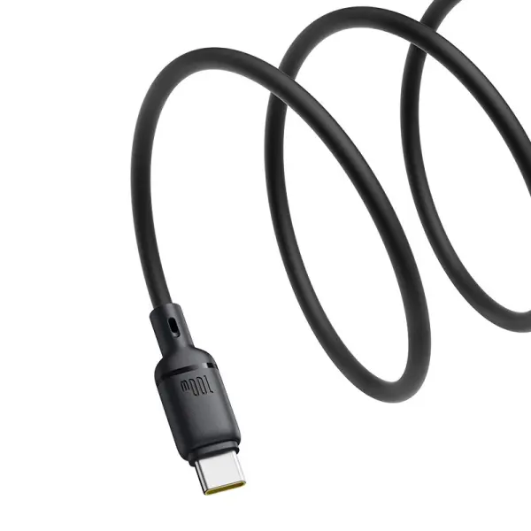 Baseus Silky Series Fast Charging Cable Type-C to Type-C 100W 1m Cluster Black image 3