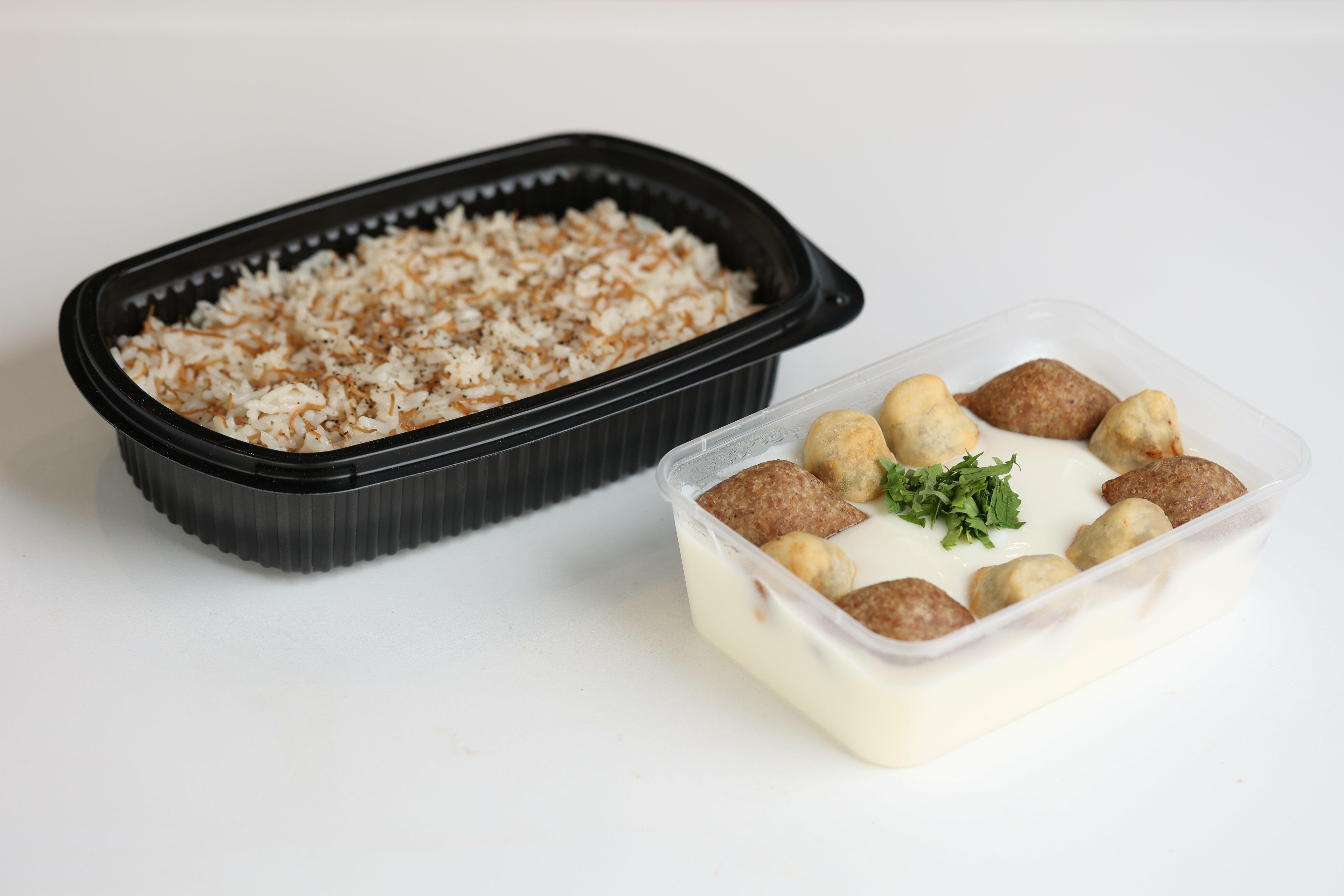 Pasha w asakro  (Shish Barak and Kibbeh) with Vermicelli Rice image 0