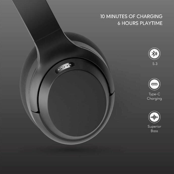 Soundtec By Porodo Wireless Headphone High-Clarity Mic With ENC Environment Noise Cancellation image 2