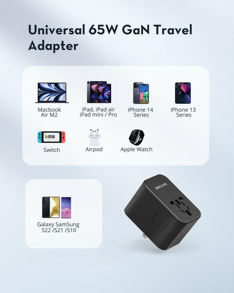 RAVPOWER RP-PC1034 PD PIONEER 65 WATTS 3-PORT TRAVEL CHARGER image 5