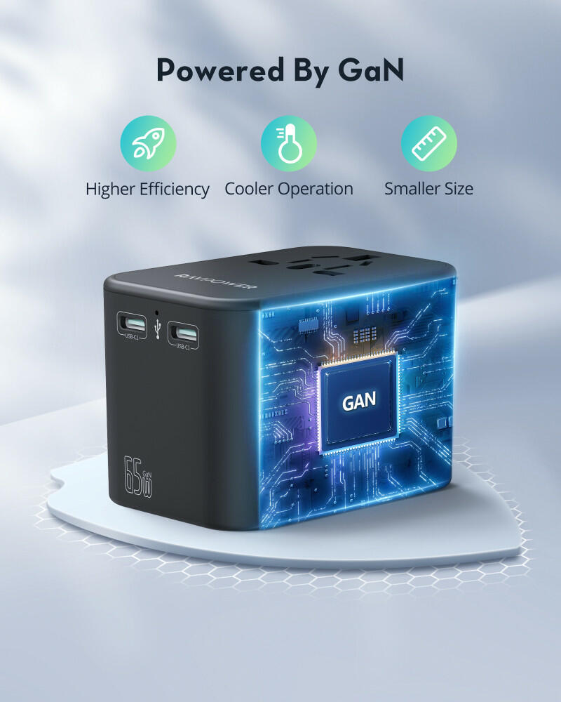 RAVPOWER RP-PC1034 PD PIONEER 65 WATTS 3-PORT TRAVEL CHARGER image 6